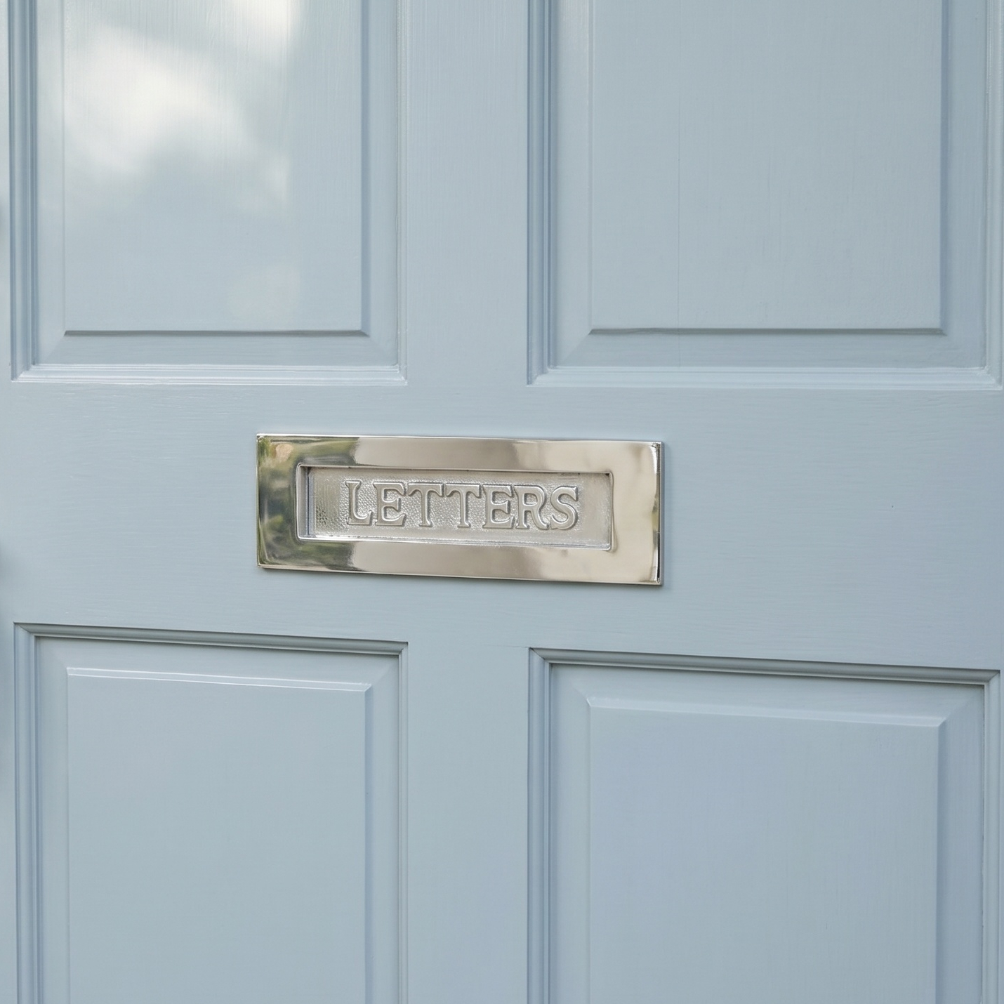 Polished Aluminium Sprung Loaded Cast Iron Door Letter Plate 10" Plate 10" UK