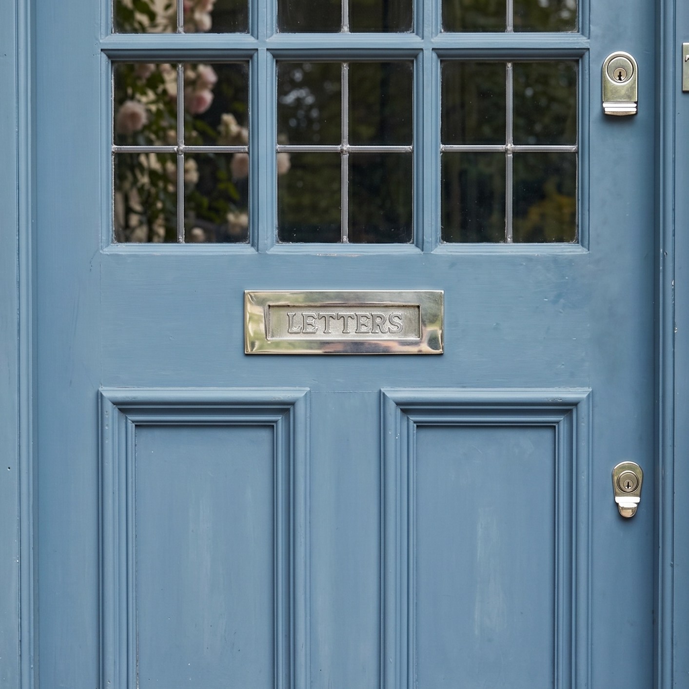 Polished Aluminium Sprung Loaded Door Letter Plate 12" Plate 12" UK