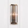 Elyssia Gold Art Deco Fluted Column Glass Rods Small Wall Light Wall Light UK