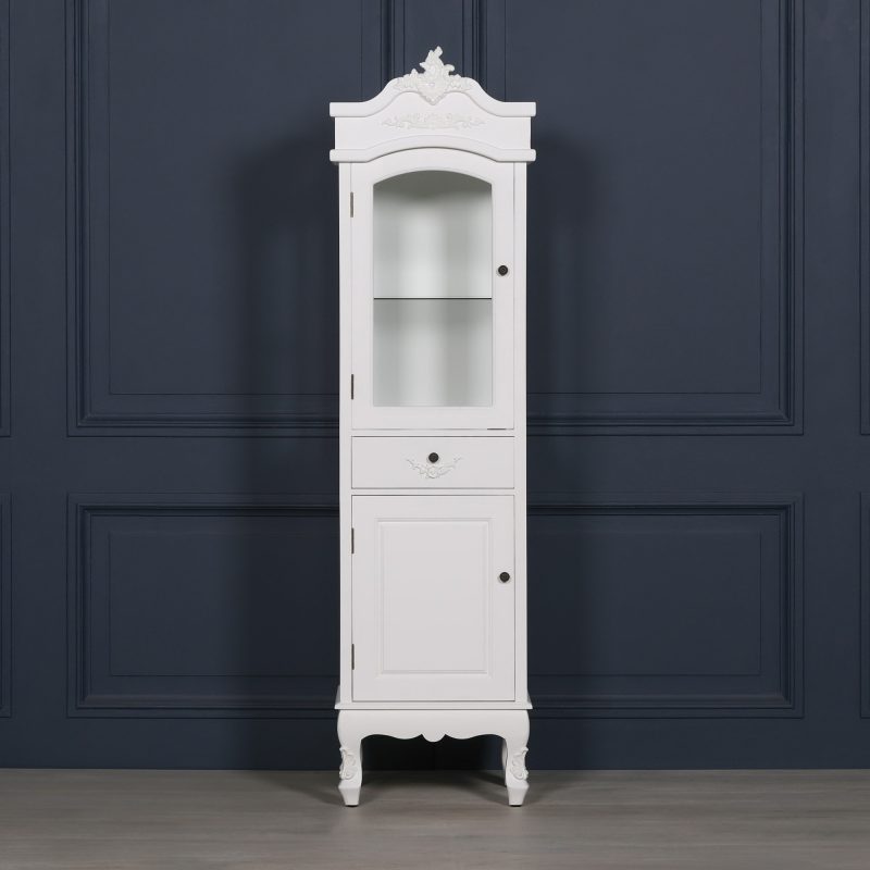 French Style White Bathroom Display Cupboard Display Cupboard UK