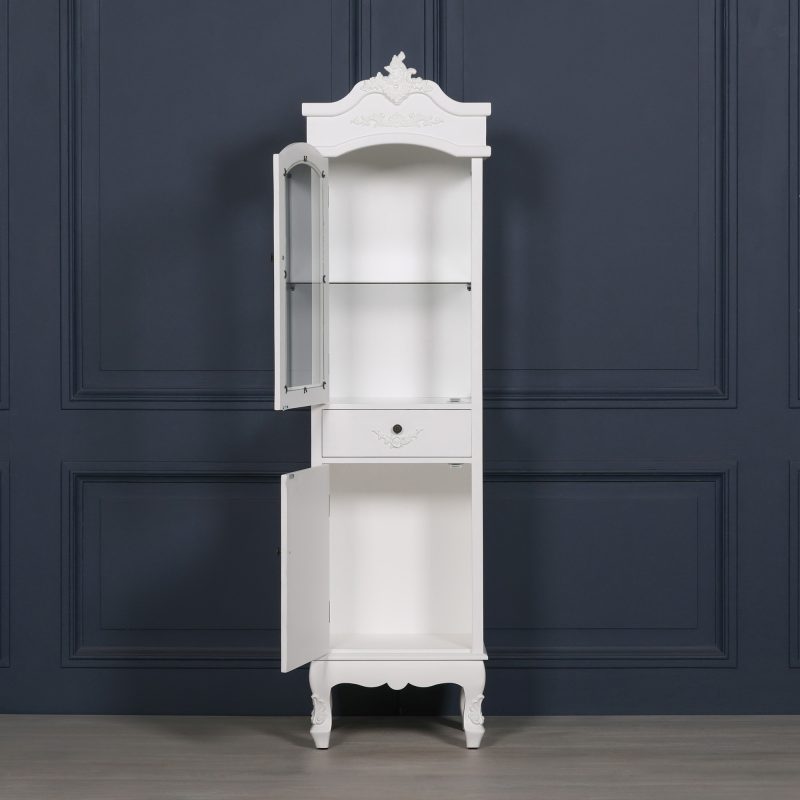 French Style White Bathroom Display Cupboard Display Cupboard UK