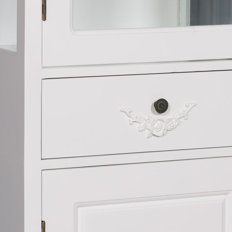 French Style White Bathroom Display Cupboard Display Cupboard UK