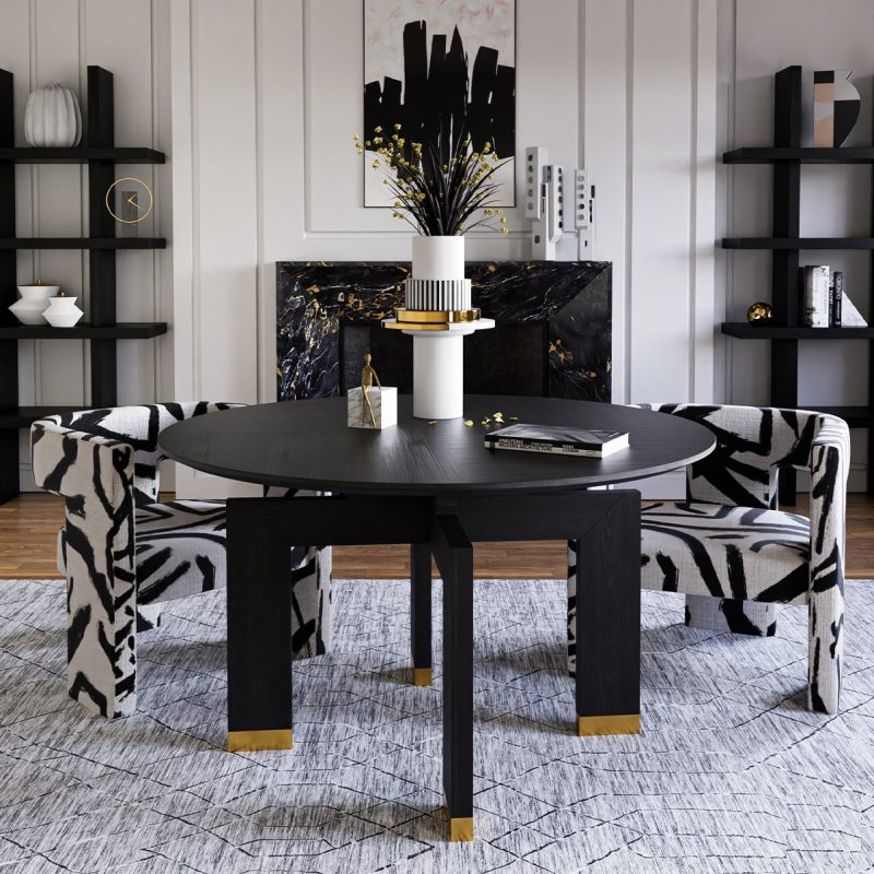 Osier Graphic Black And White Chair White Chair UK