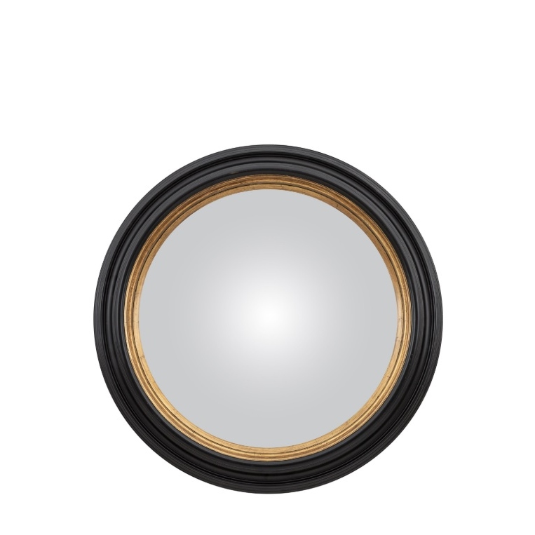 Round Black And Gold Convex Mirror Convex Mirror UK