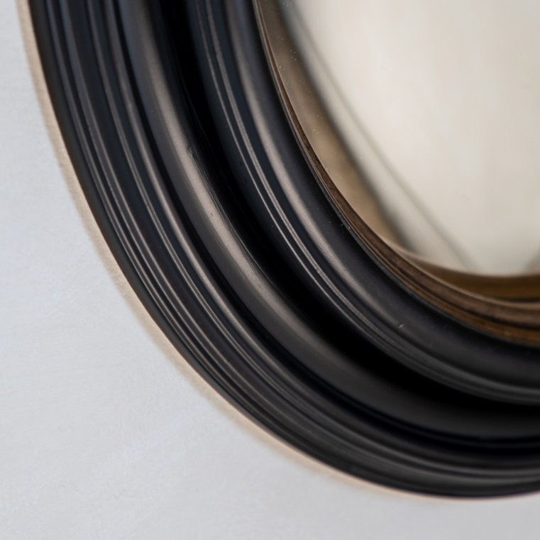 Round Black And Gold Convex Mirror Convex Mirror UK