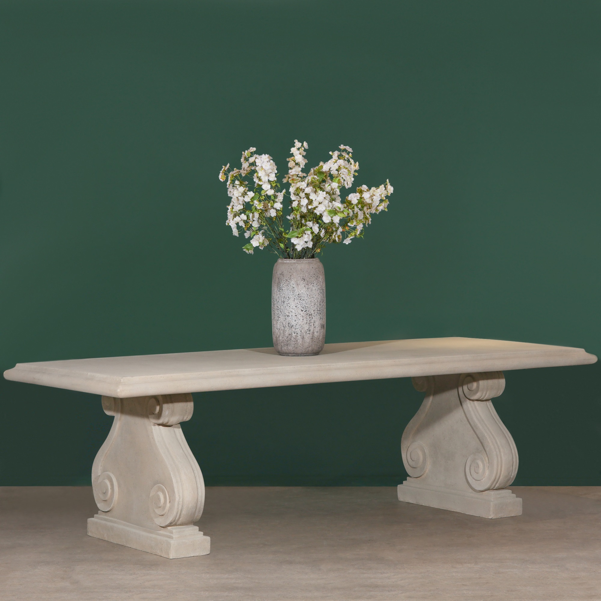 Martigues Roman Stone Effect Large French Garden Table Garden Table UK