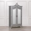 French Silver Hand Carved Double Armoire Double Armoire UK