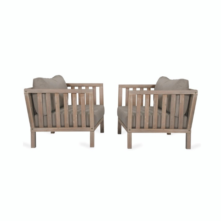 Weatherproof Acacia Pair Of Armchairs By Garden Trading Garden Trading UK