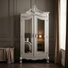 French Silver Hand Carved Double Armoire Double Armoire UK
