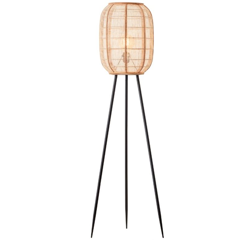Ebbie Fabric And Bamboo Floor Lamp Floor Lamp UK