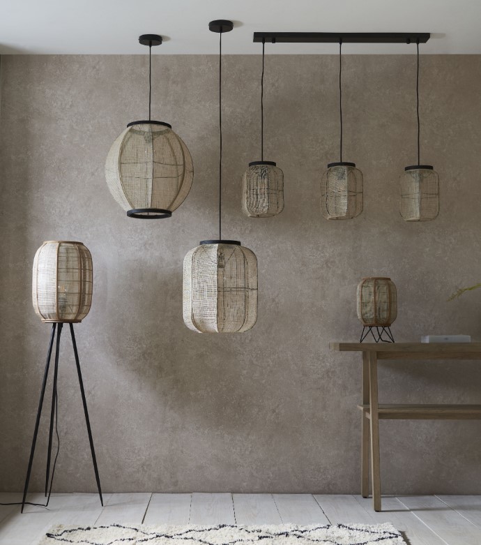 Ebbie Fabric And Bamboo Floor Lamp Floor Lamp UK