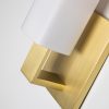 Livingston Bathroom Aged Brass Wall Light With Opal Matte Glass Shade Glass Shade UK
