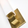 Livingston Bathroom Aged Brass Wall Light With Opal Matte Glass Shade Glass Shade UK