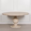 Armand French Country Style 152cm Rustic Round Dining Table Dining Table UK