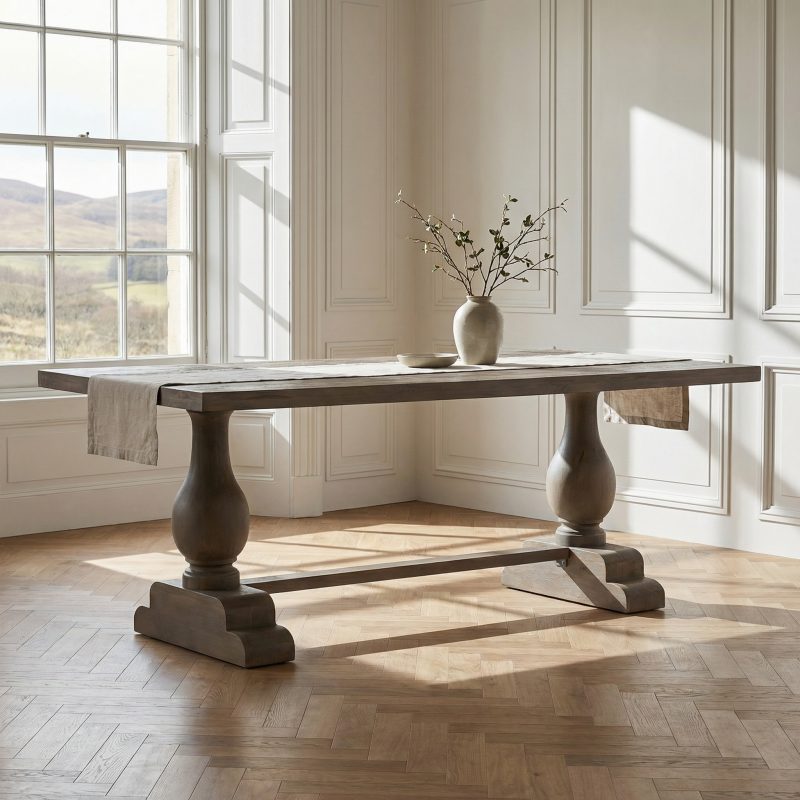 Baltasaru Rustic 210cm Rectangular Dining Table Dining Table UK