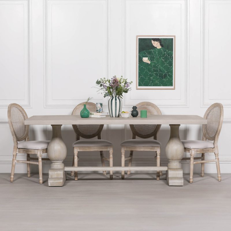Blanchefleur Large Rustic 210cm Rectangular Dining Table Dining Table UK