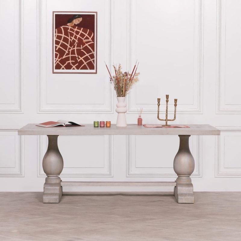 Baltasaru Large Rustic 260cm Rectangular Dining Table (Copy) Table (Copy) UK