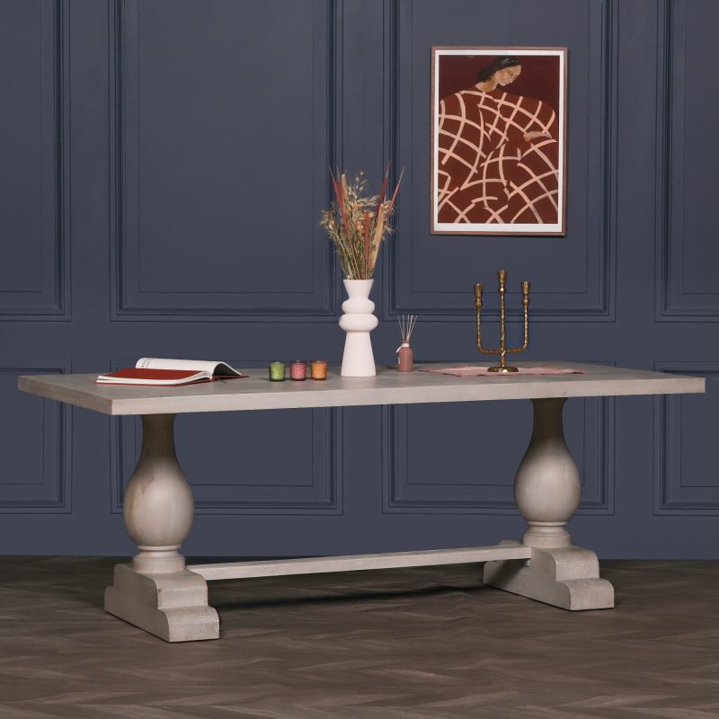 Baltasaru Large Rustic 260cm Rectangular Dining Table (Copy) Table (Copy) UK