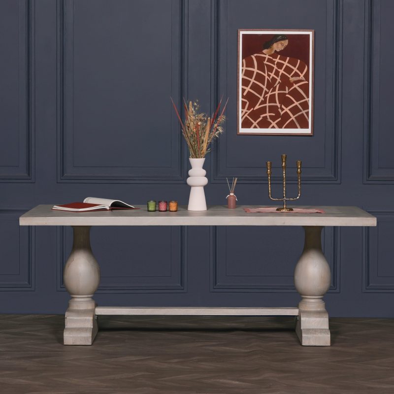 Baltasaru Large Rustic 260cm Rectangular Dining Table (Copy) Table (Copy) UK