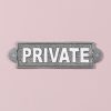 Vintage Style PRIVATE Wall Gate Cast Iron Metal Wall Sign Wall Sign UK