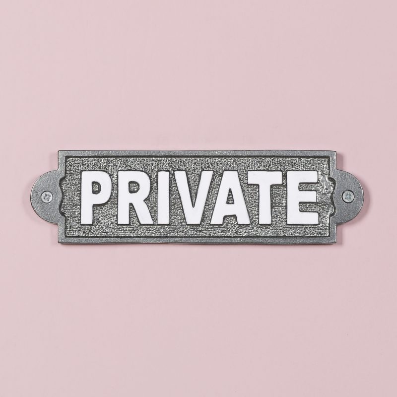 Vintage Style PRIVATE Wall Gate Cast Iron Metal Wall Sign Wall Sign UK