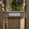 Vintage Style PRIVATE Wall Gate Cast Iron Metal Wall Sign Wall Sign UK