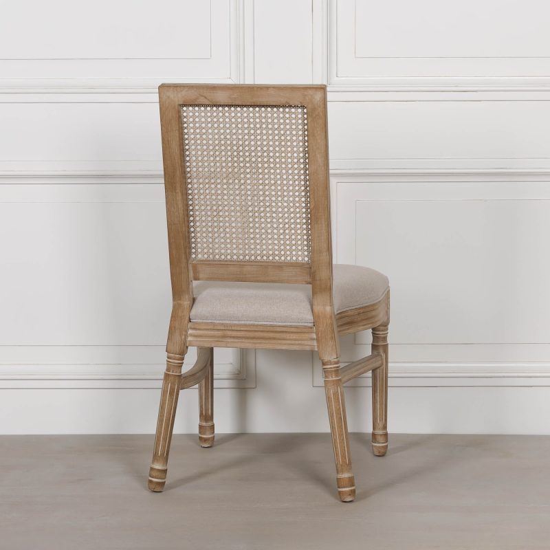 Alienor Wooden French Bergere Back Rattan Dining Chair Dining Chair UK