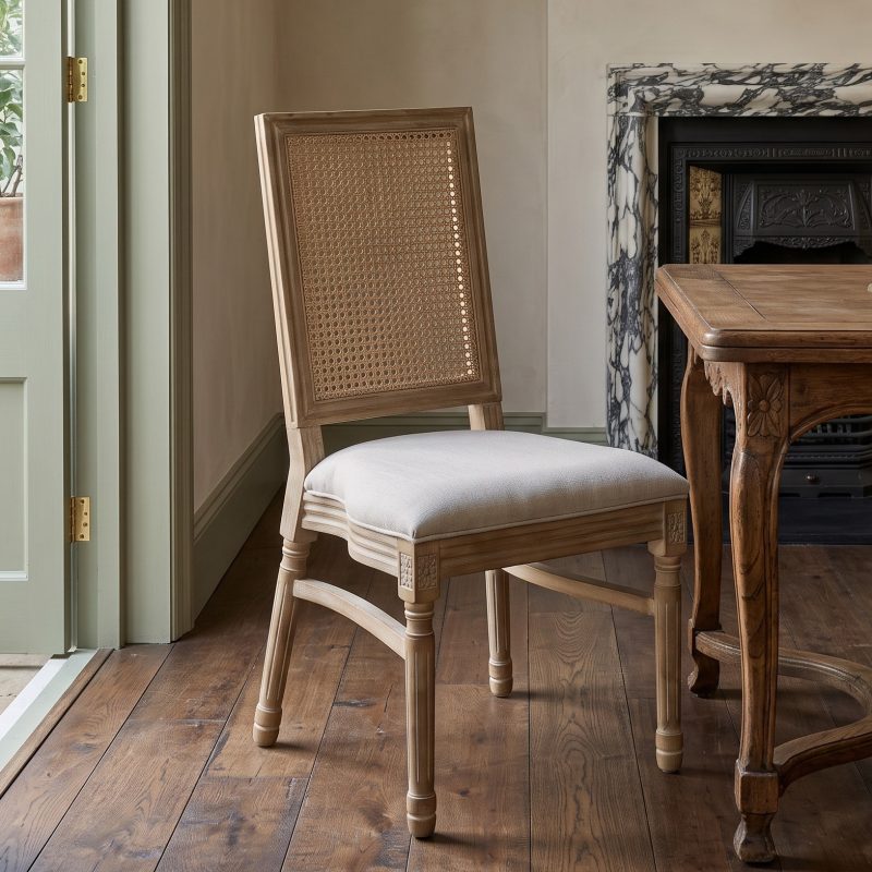 Alienor French Wooden Bergere Back Rattan Dining Chair Dining Chair UK