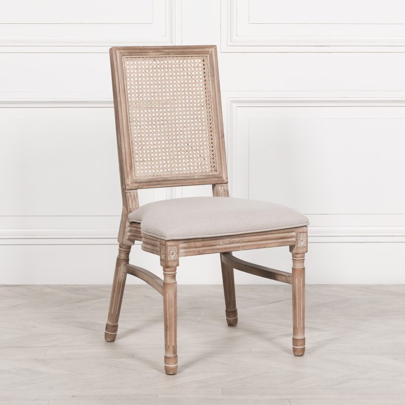 Alienor French Wooden Bergere Back Rattan Dining Chair Dining Chair UK