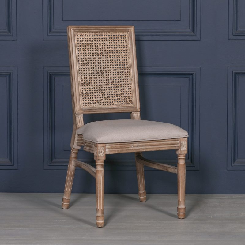 Alienor French Wooden Bergere Back Rattan Dining Chair Dining Chair UK