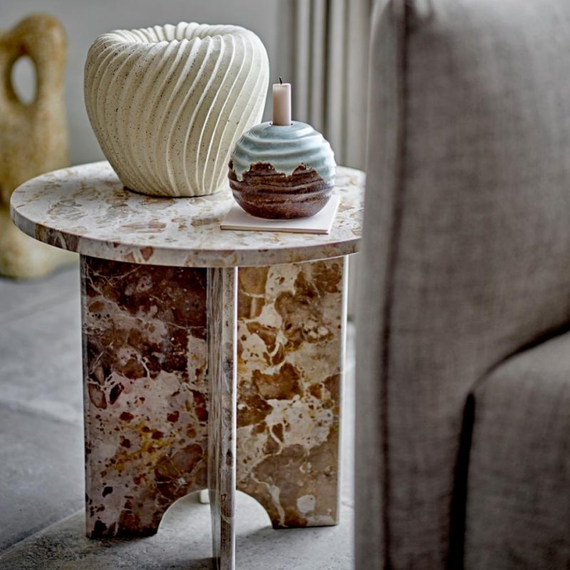 Cyrus Brown Marble Side Table Side Table UK