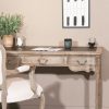 Weathered Pine Amaury French Style Writing Desk With Inlay With Inlay UK