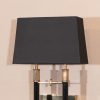 Gold Wall Light With Black Linen Shade Linen Shade UK