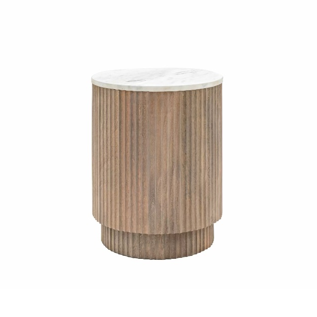 Kalea Marble Top Ribbed Side Table Side Table UK