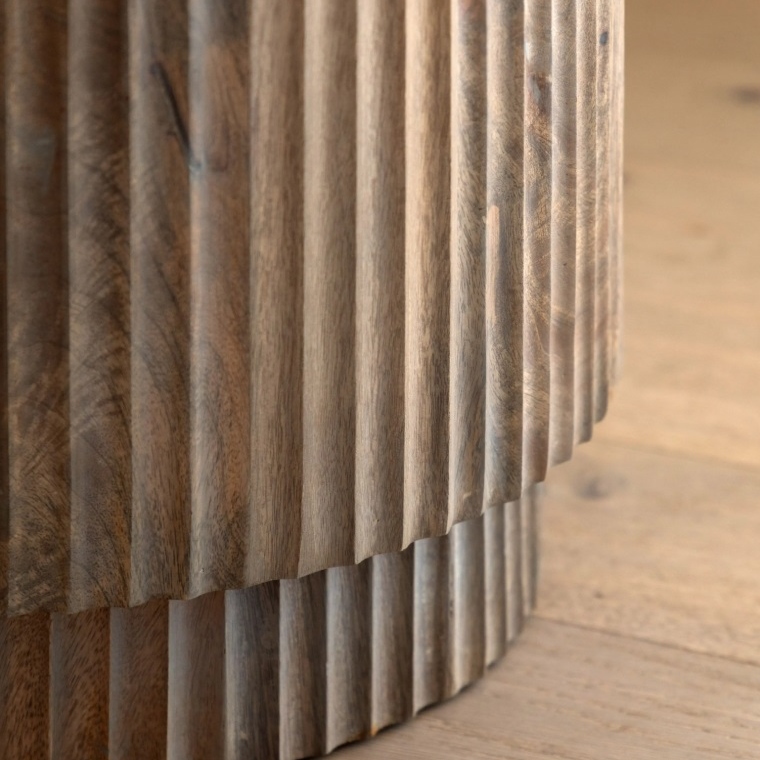 Kalea Marble Top Ribbed Side Table Side Table UK