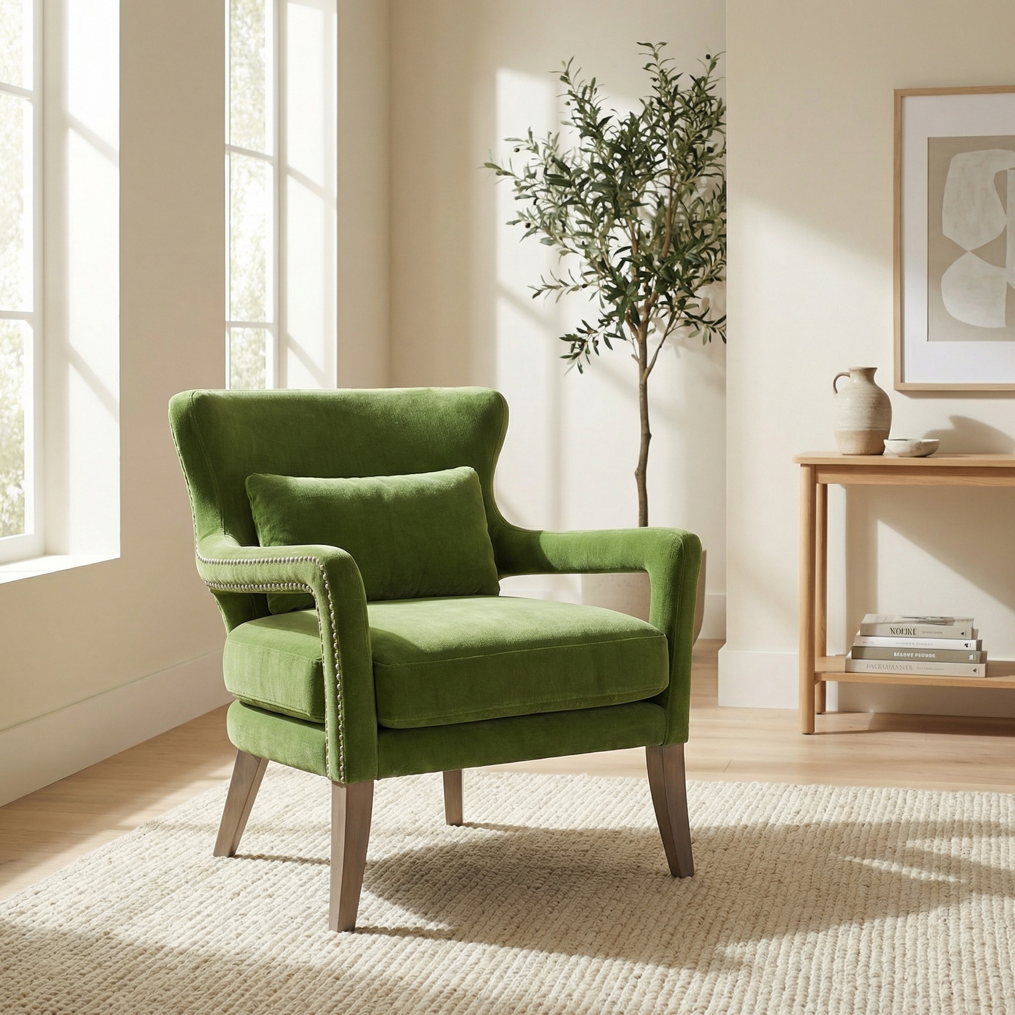Soho Green Occasional Chair With Studs With Studs UK