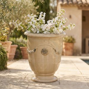 Provencal Outdoor French Style Stoneware Beige Sand Extra Large Planter Large Planter UK