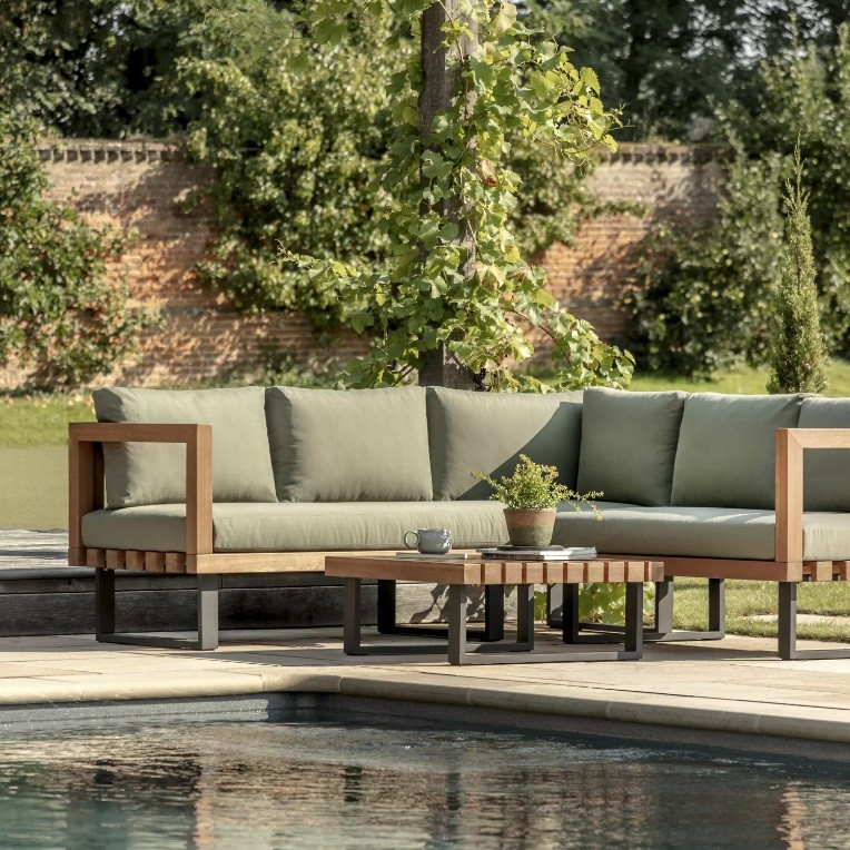 Lucero Green Garden Corner Sofa Set Sofa Set UK