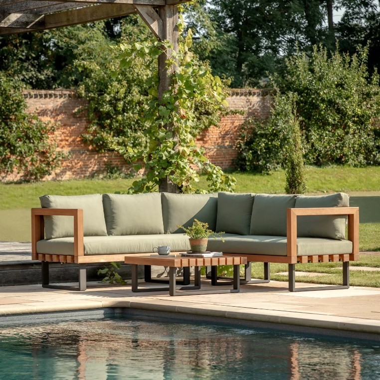 Lucero Green Garden Corner Sofa Set Sofa Set UK