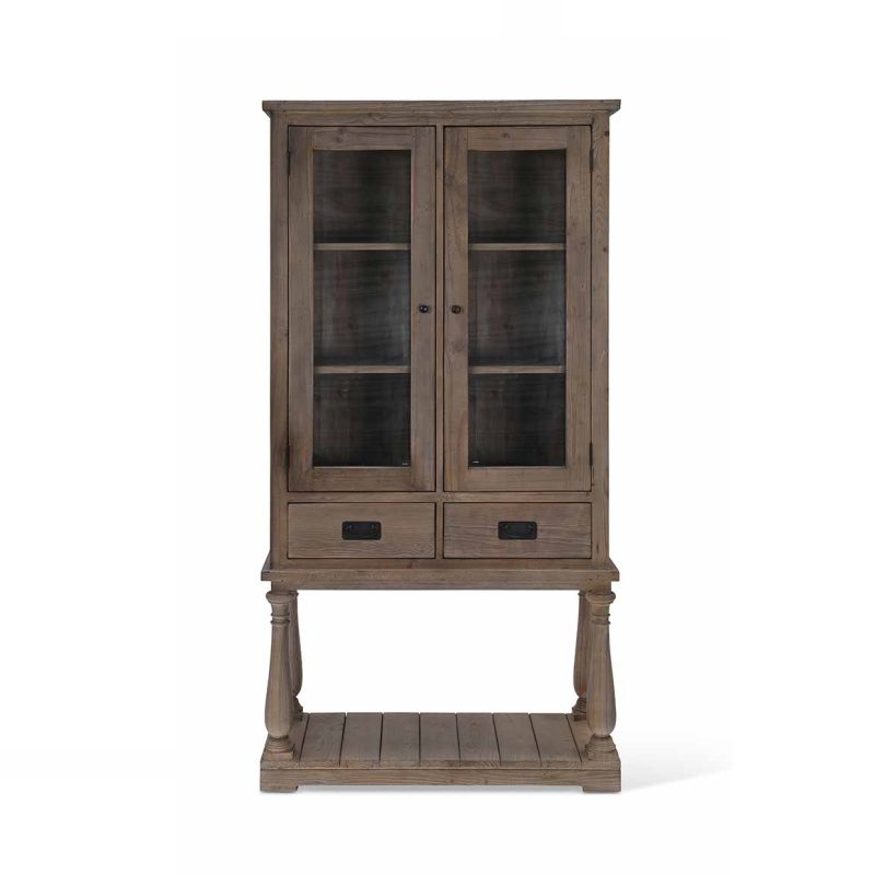 Reclaimed Old Pine Display Cupboard by Garden Trading Garden Trading UK