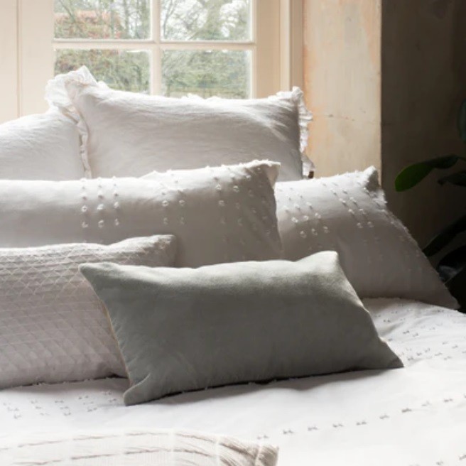 Vicente Velvet Baby Blue Cushion Blue Cushion UK
