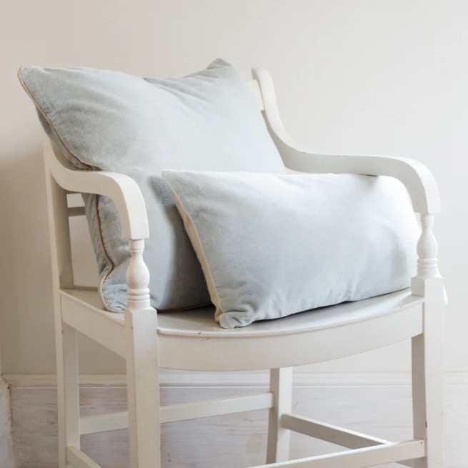 Vicente Velvet Baby Blue Cushion Blue Cushion UK