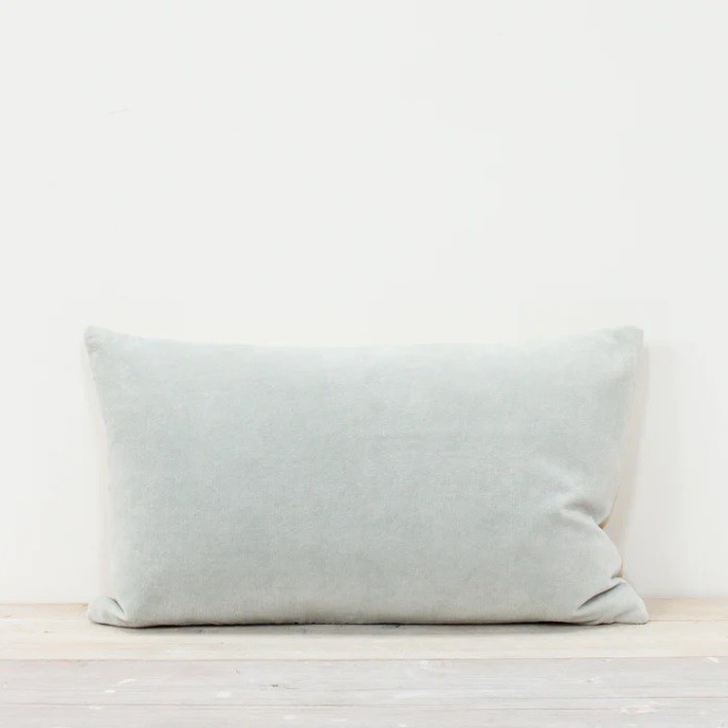Vicente Velvet Baby Blue Cushion Blue Cushion UK