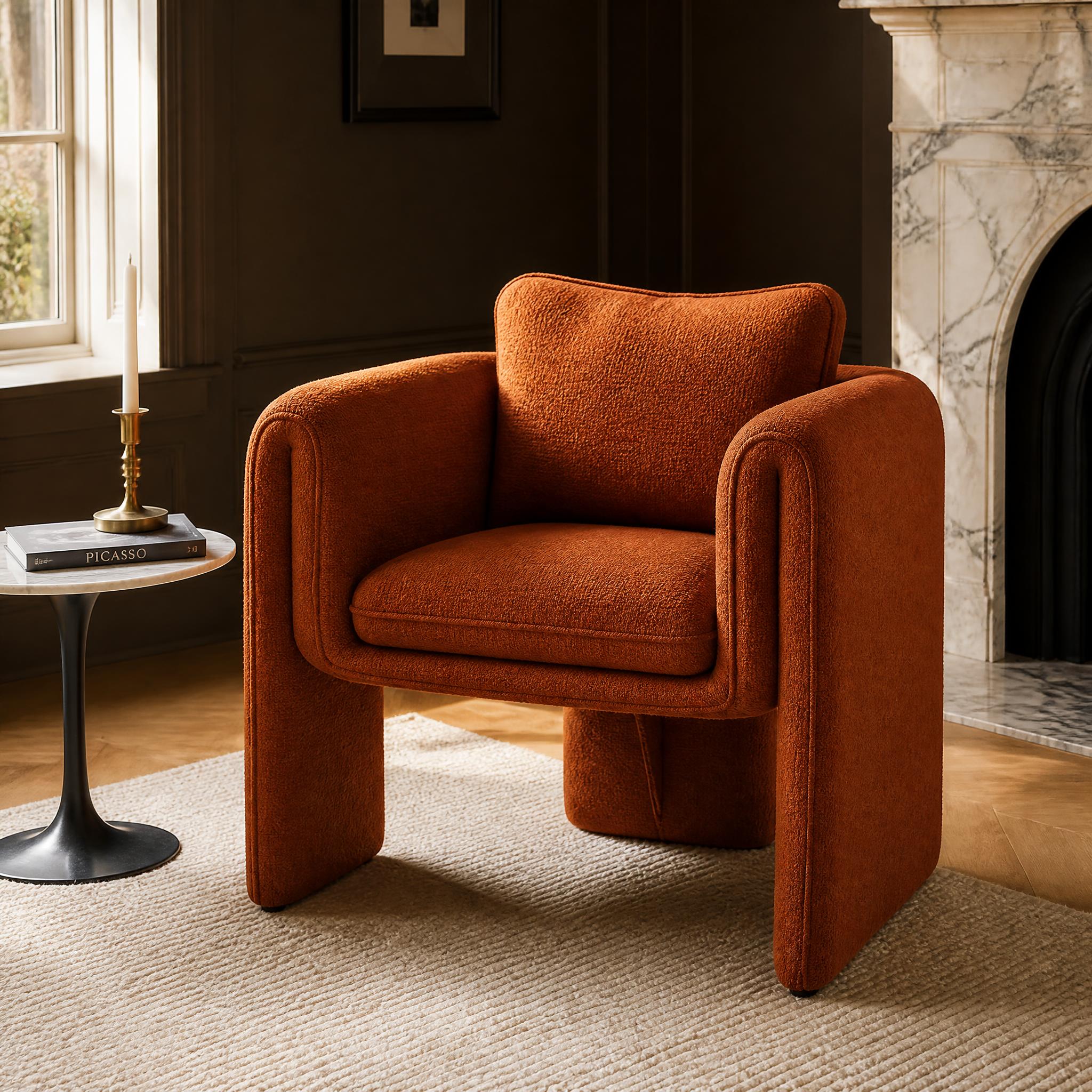 Chenille Armchair UK
