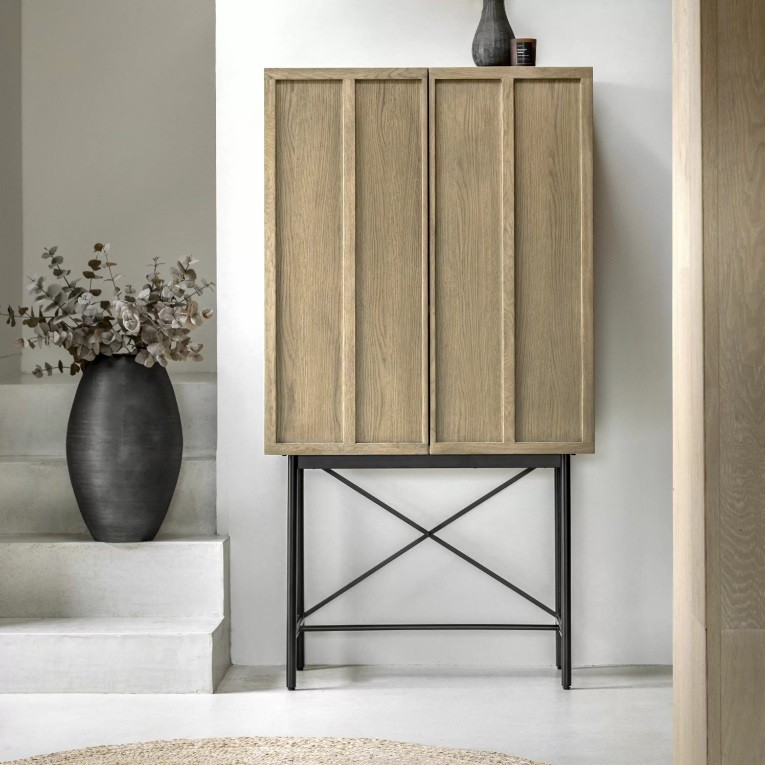 Langston Slender Plinth Drinks Cabinet Drinks Cabinet UK