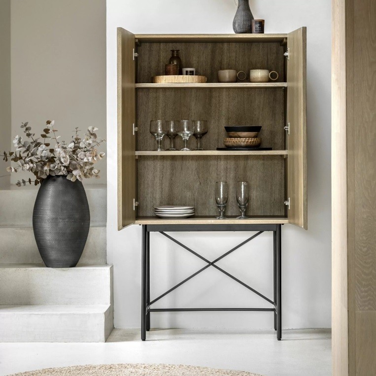 Langston Slender Plinth Drinks Cabinet Drinks Cabinet UK