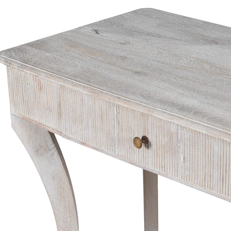 Mirtha Small Ribbed Console Table With Drawer With Drawer UK