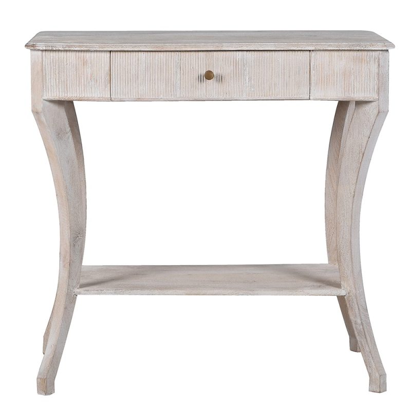 Mirtha Small Ribbed Console Table With Drawer With Drawer UK