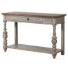 Oak Top Distressed French Style Console Table Console Table UK