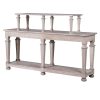 Fabienne Seasoned Acacia Large Console Table With Shelf With Shelf UK